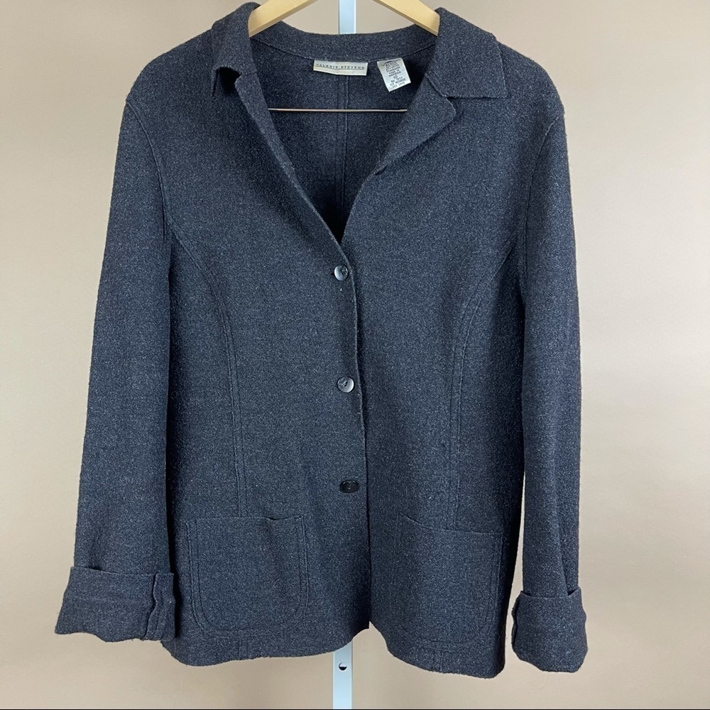Vintage Valerie Steven’s Woolrich Size 10 Wool Blend Sweater Jacket Blazer